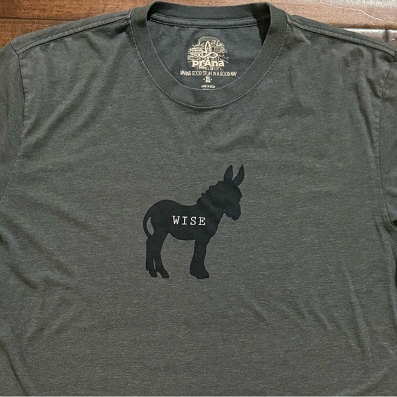 prAna Wise Ass Tee XL – Organic Cotton Donkey Shirt 🐴 Smart Style - Picture 1 of 6
